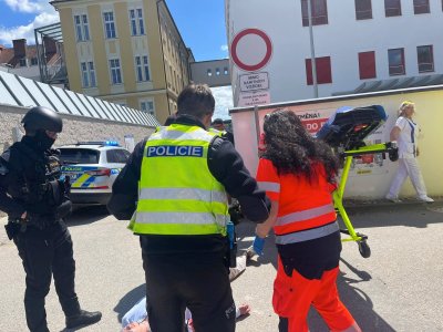 TC aktivní střelec v českobudějovické nemocnici